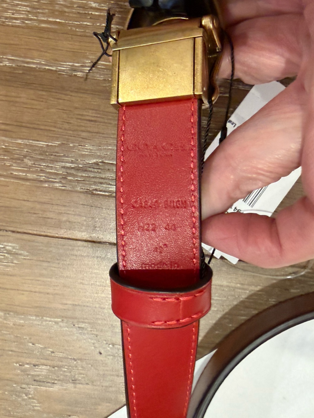 Coach Brown Reversible Leather Belt with Brass C' Buckle and including Dust Bag - Picture 4 of 9